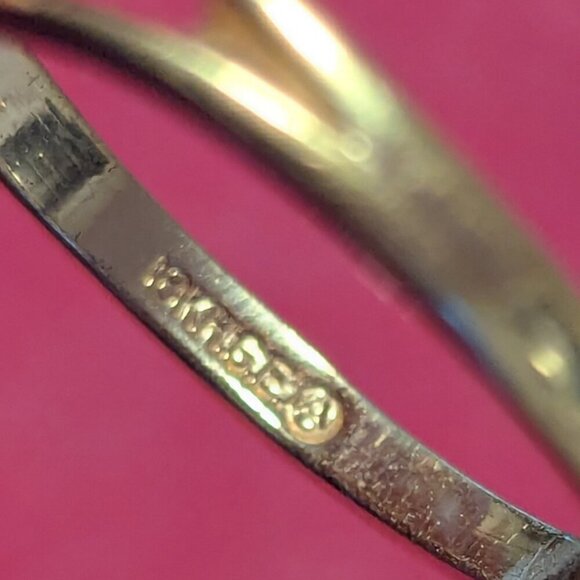 Vintage Dainty Onyx 18K Gold Ring Prong Faceted Stamped Estate Regency Victorian - Picture 5 of 8